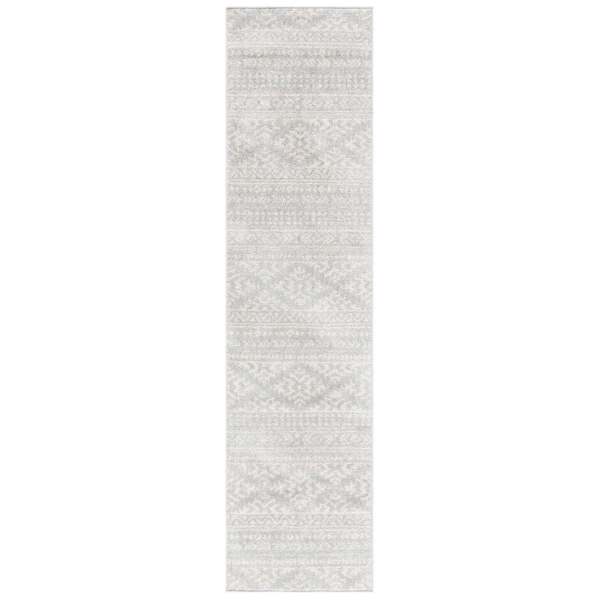Safavieh 2 x 17 ft. Tulum Runner Area Rug Light Grey & Ivory TUL272F-217 - main